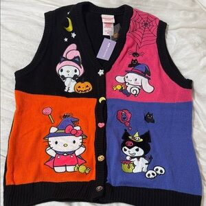 Hello Kitty And Friends Halloween Grid Sweater Vest
